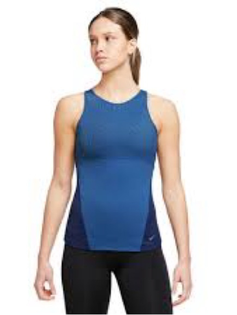 Blue Nike Womens Yoga Dri-FIT Tank Sleeveless Top